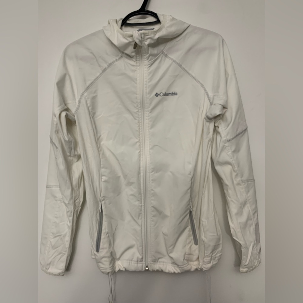 Columbia white raincoat waterproof size medium